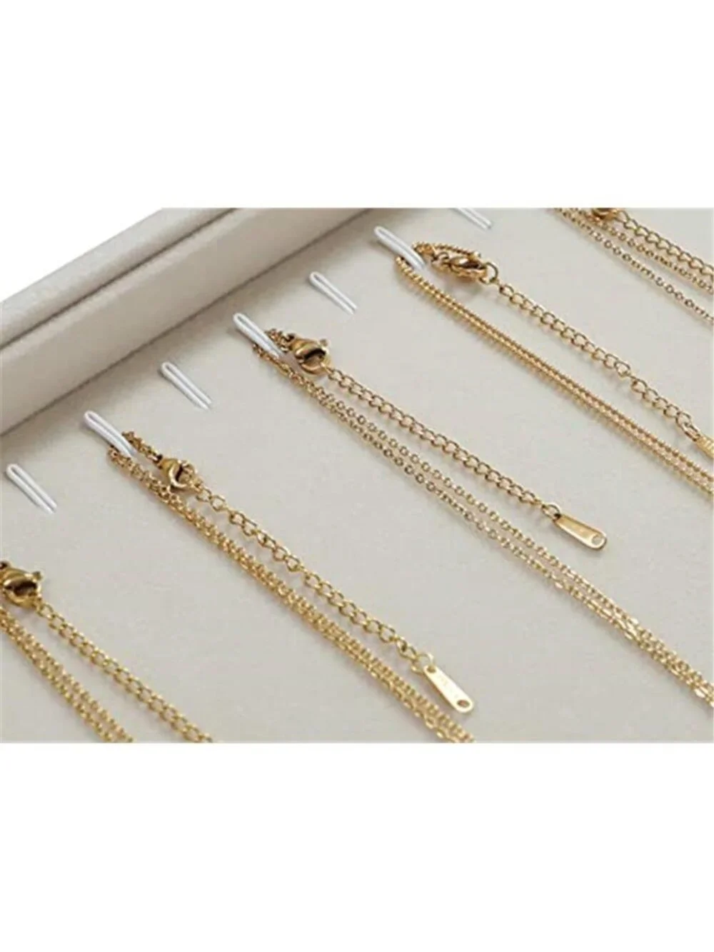 20 Hooks Velvet Necklace Organizer Tray, 13.8